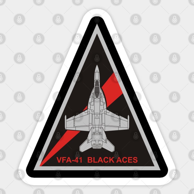 VFA-41 Black Aces - F/A-18 Sticker by MBK